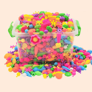 💍Fremstillingssæt til børnesmykker med snapspænde perler