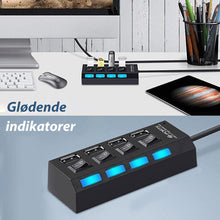 Indlæs billede til gallerivisning USB-hub med flere porte og høj hastighed

