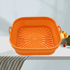 Sammenklappelig silikonegrillpande
