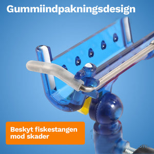 Selvlåsende tårnbeslag til fiskestang