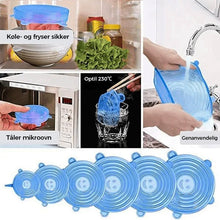 Indlæs billede til gallerivisning Strækbart silikonelåg til mad, 6 stk.

