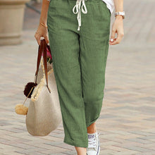 Indlæs billede til gallerivisning Slæk i bomuld og hør med snørebånd
