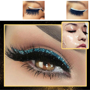 Genanvendelige eyeliner og øjenvippeklistermærker (4 par)