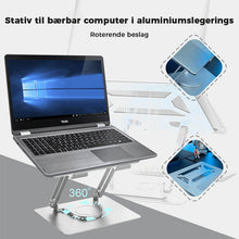 Indlæs billede til gallerivisning Aluminum alloy rotating laptop mount
