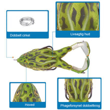 Indlæs billede til gallerivisning Dobbelt propel Frog Soft Bait (1 eller 5 billeder)
