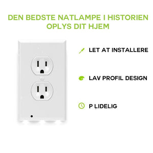 Hirundo Outlet vægplade med LED-natlys