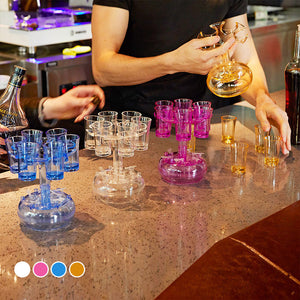 Dispenser og holder til 6 shotglas