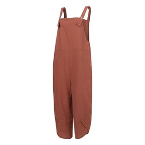 Ensfarvet afslappet jumpsuit (Dame)