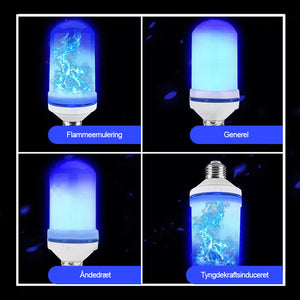 LED flamme pære med tyngdekraftsfølende effekt