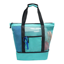 Indlæs billede til gallerivisning 2-i-1 tote-bag i mesh med aftagelig sektion
