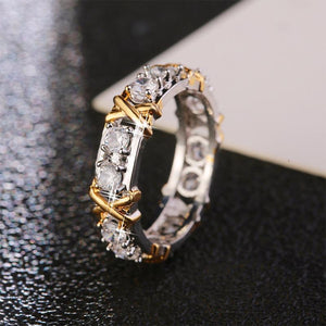 Forgyldt Dichroic Indlagt Zirkon Ring