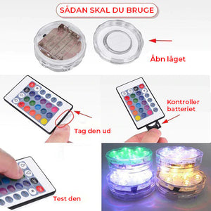Dykbar LED pool lys