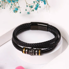 Indlæs billede til gallerivisning Dobbelt  Række armbånd til søn barnebarn og kæreste

