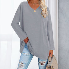 Indlæs billede til gallerivisning Drop Sleeve Bluse med V-udskæring

