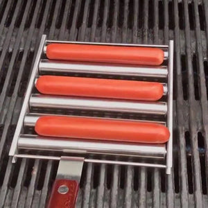 Rullende grillredskab til pølser