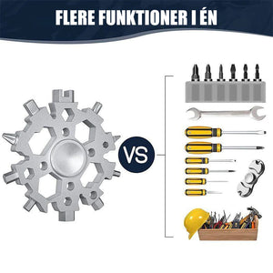 Multifunktionelt snefnugsformet Lommeværktøj