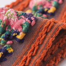 Indlæs billede til gallerivisning 5 par Vintage-broderede blomstersokker

