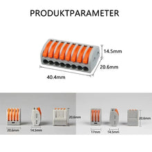 Indlæs billede til gallerivisning Universal Wire Connector Terminal Block til hurtig ledningsføring
