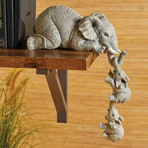 Elefant siddende håndmalede figurer