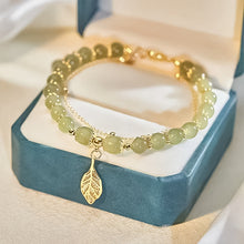Indlæs billede til gallerivisning Hetian Jade guldbladsarmbånd
