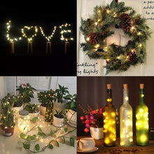 Indlæs billede til gallerivisning LED flaske lys kork nat lys DIY deco gave
