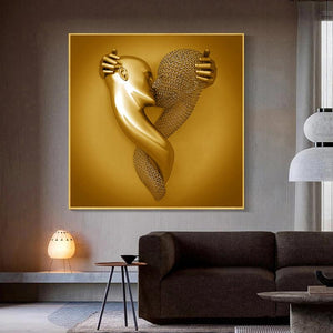 Kærlighed hjerte kunst vægmaleri