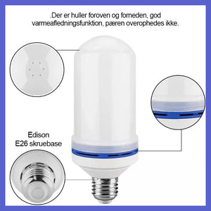 LED flamme pære med tyngdekraftsfølende effekt