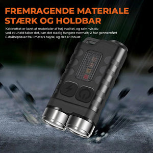 Magnetisk mini lommelygte til nøgleringen