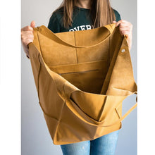 Indlæs billede til gallerivisning Kvinder Oversize Weekender læder håndtasker
