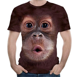 Sjov Gorilla 3D T-shirt