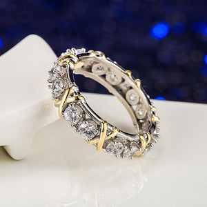 Forgyldt Dichroic Indlagt Zirkon Ring