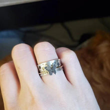 Indlæs billede til gallerivisning Sommerfugle Sølv Spinner Ring
