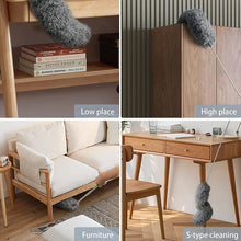 Indlæs billede til gallerivisning Teleskopisk vaskbar buet mikrofiber støvekost
