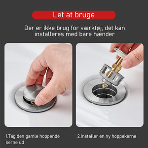 Universal pop-up afløbsfilter i rustfrit stål