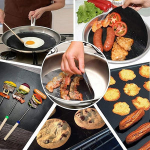 Non-stick BBQ grillmåtter med skærekasse