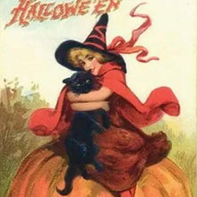 Indlæs billede til gallerivisning Vintage Halloween postkortsæt (24 stk)
