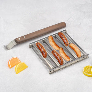 Rullende grillredskab til pølser