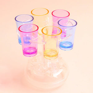 Dispenser og holder til 6 shotglas