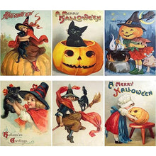 Indlæs billede til gallerivisning Vintage Halloween postkortsæt (24 stk)
