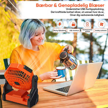 Indlæs billede til gallerivisning Camping blæser med LED lys
