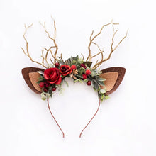 Indlæs billede til gallerivisning Julerensdyrspandebånd med blomster
