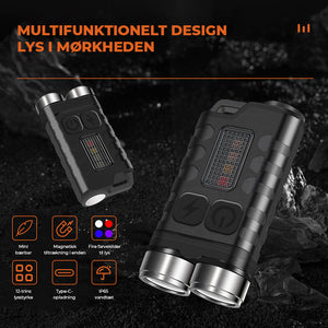 Magnetisk mini lommelygte til nøgleringen
