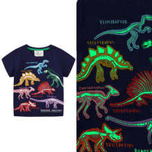 Indlæs billede til gallerivisning Lysende Dinosaur T-Shirt
