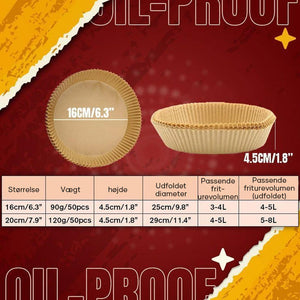 🍗Air Fryer Engangspapir
