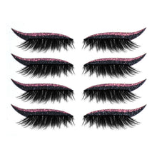 Indlæs billede til gallerivisning Genanvendelige eyeliner og øjenvippeklistermærker (4 par)
