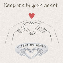 Indlæs billede til gallerivisning To My Daughter ‘I Love You Forever’ Heart Ring
