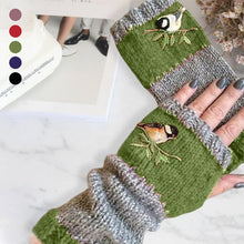 Indlæs billede til gallerivisning Varme patchwork-broderede handsker
