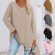 Indlæs billede til gallerivisning Drop Sleeve Bluse med V-udskæring
