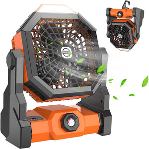 Camping blæser med LED lys