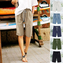 Indlæs billede til gallerivisning Afslappede og behagelige sommershorts med elastisk talje
